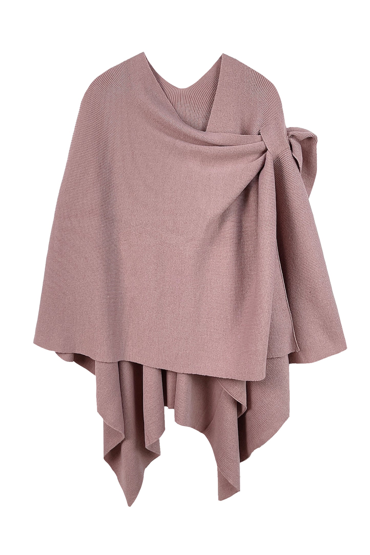 Solid Ruana With Shoulder Strap