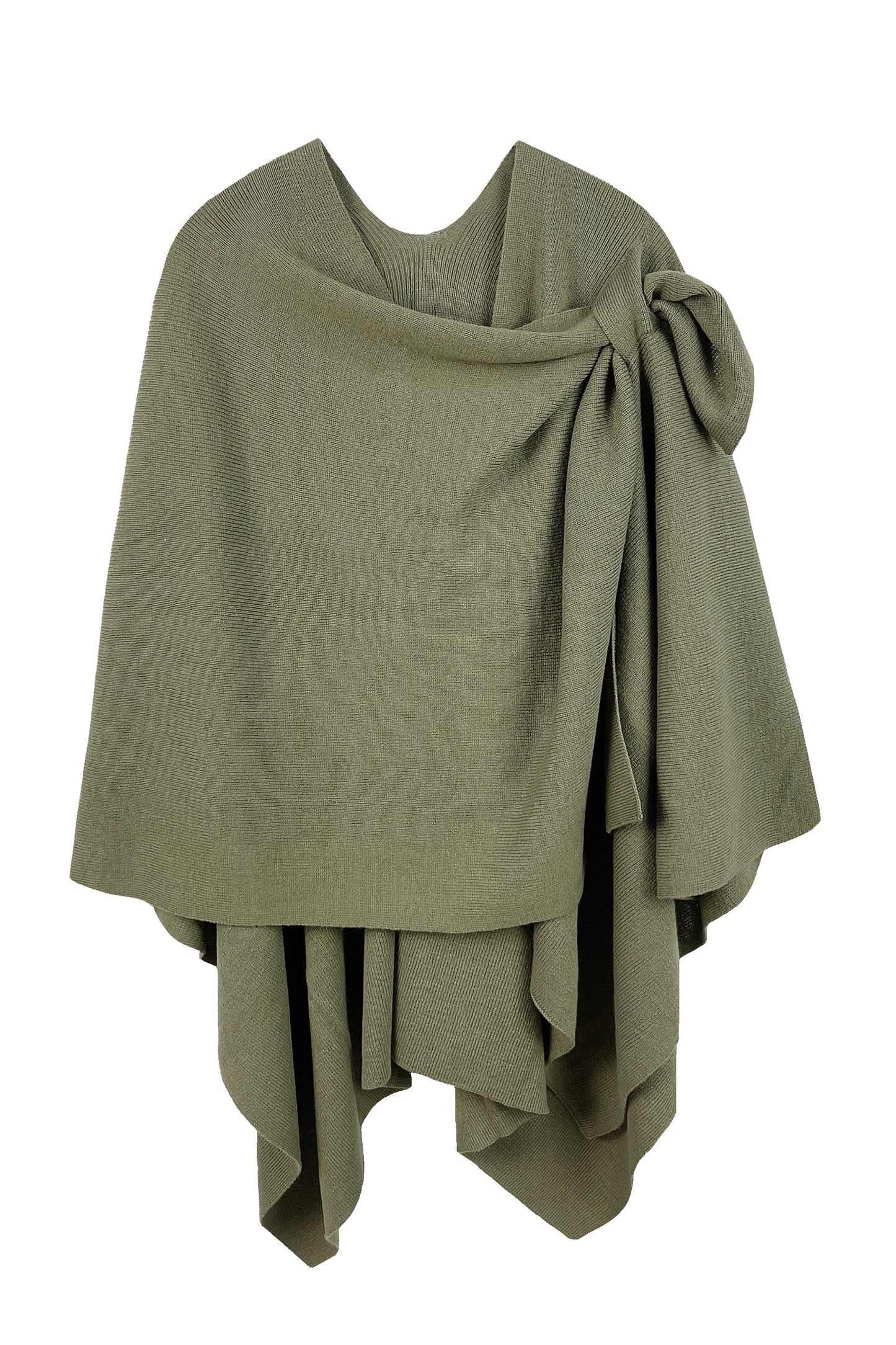 Solid Ruana With Shoulder Strap
