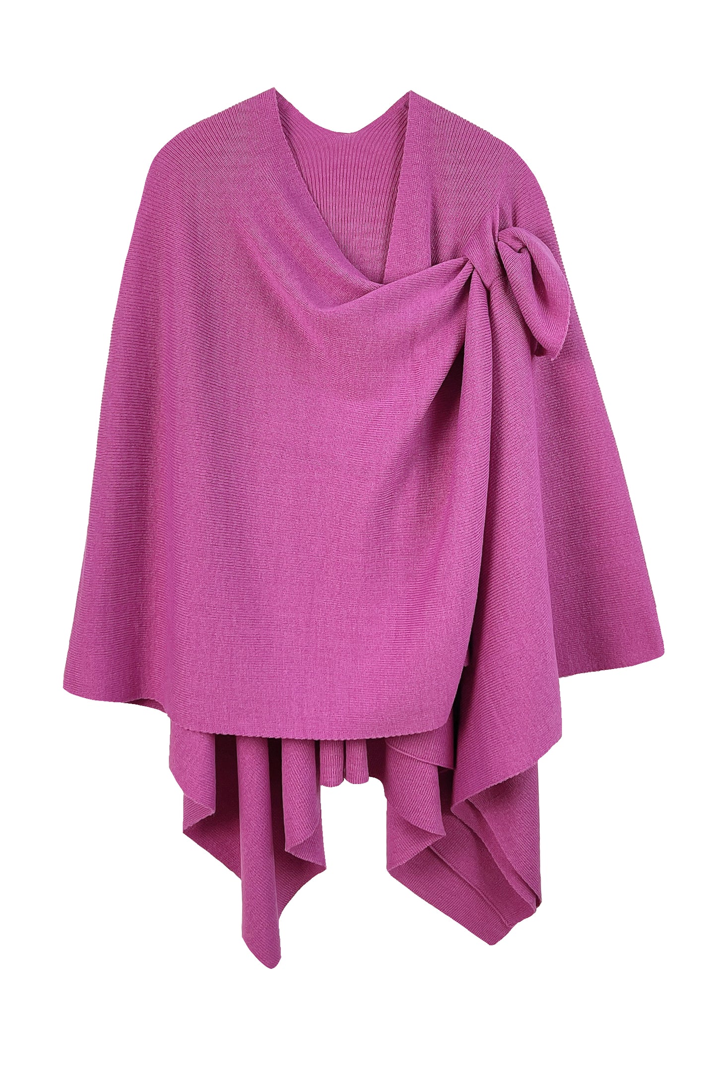 Solid Ruana With Shoulder Strap