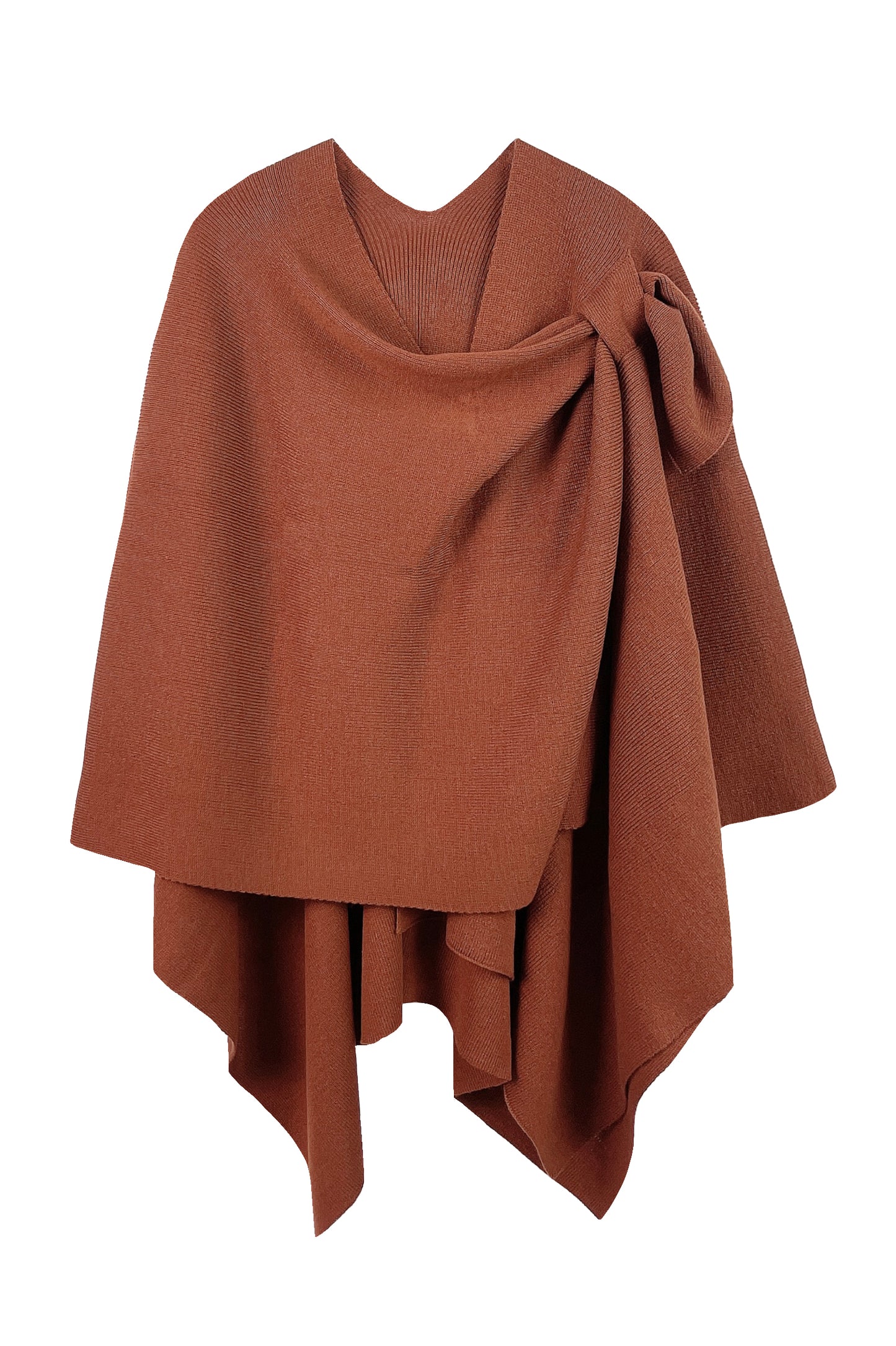 Solid Ruana With Shoulder Strap