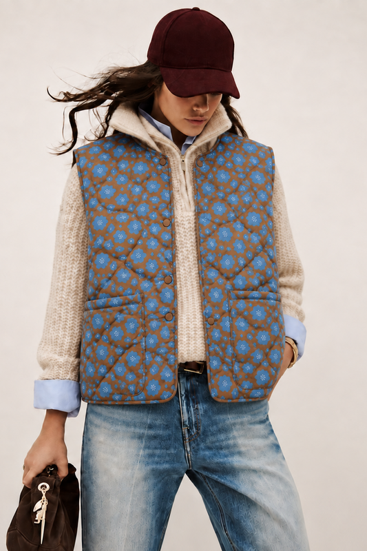 Print Padded Vest