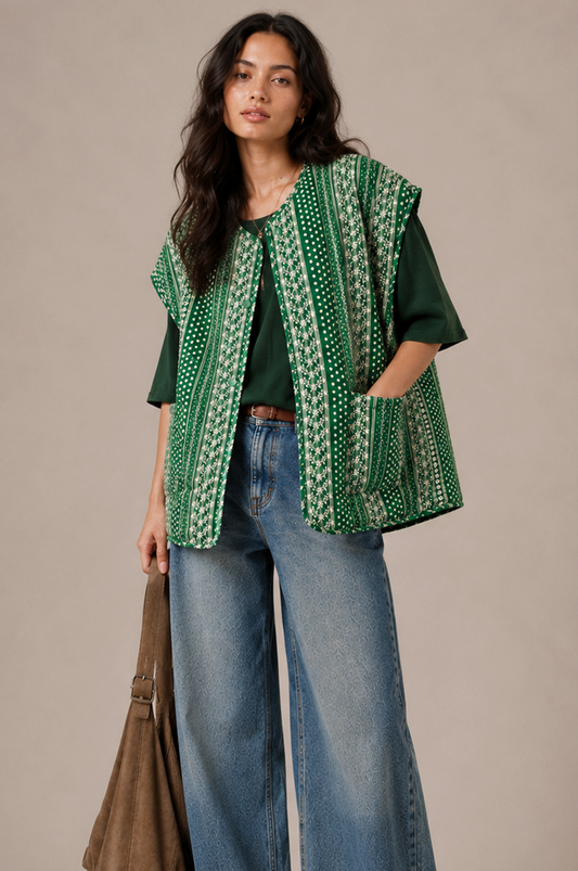 Print Padded Vest