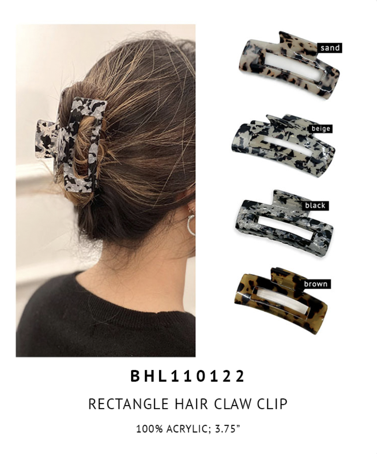 Rectangle Hair Claw Clip