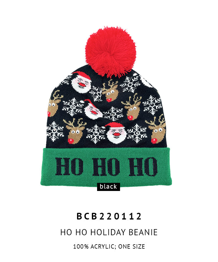 HO HO Holiday Beanie