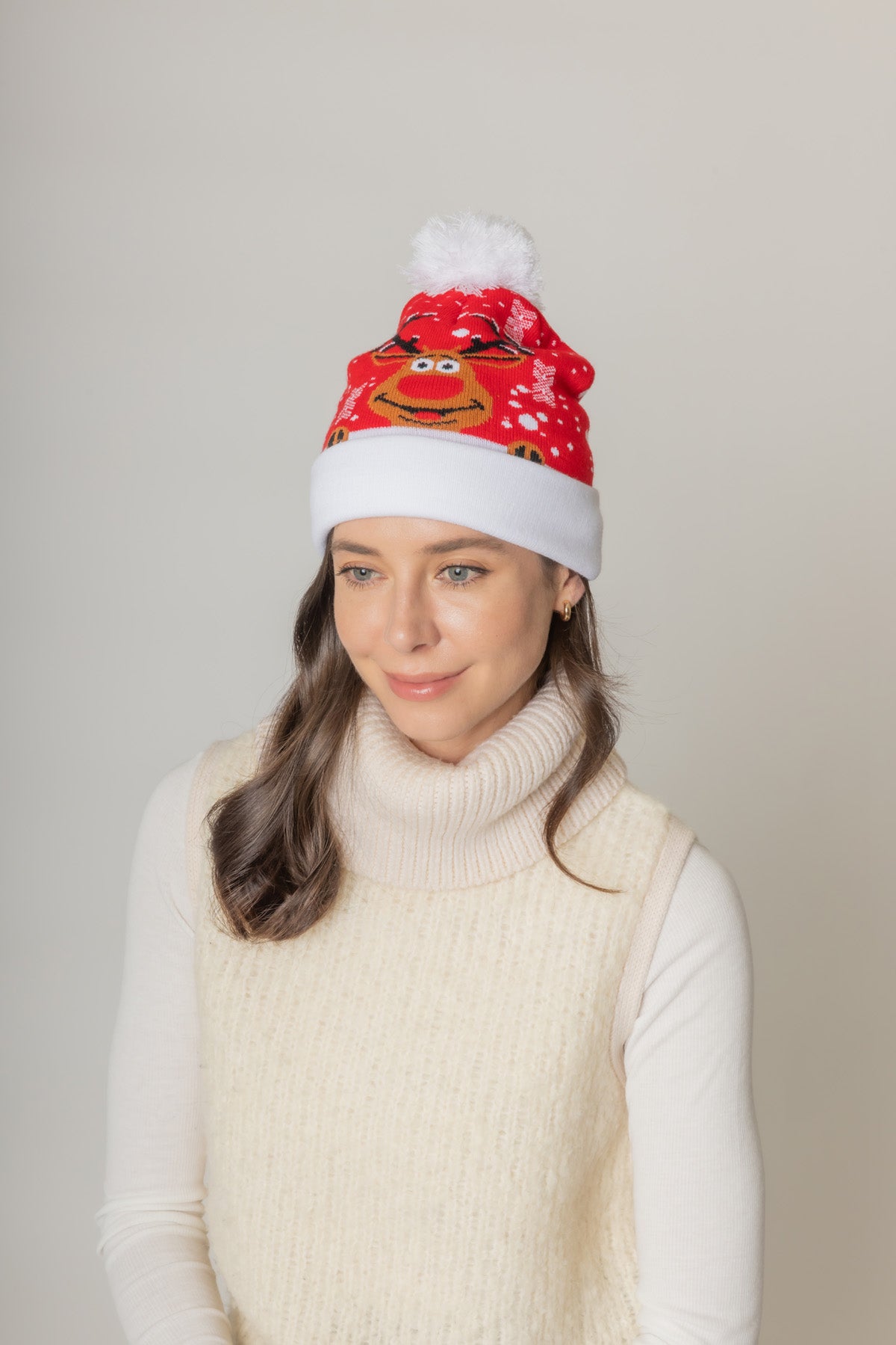 Reindeer Holiday Beanie