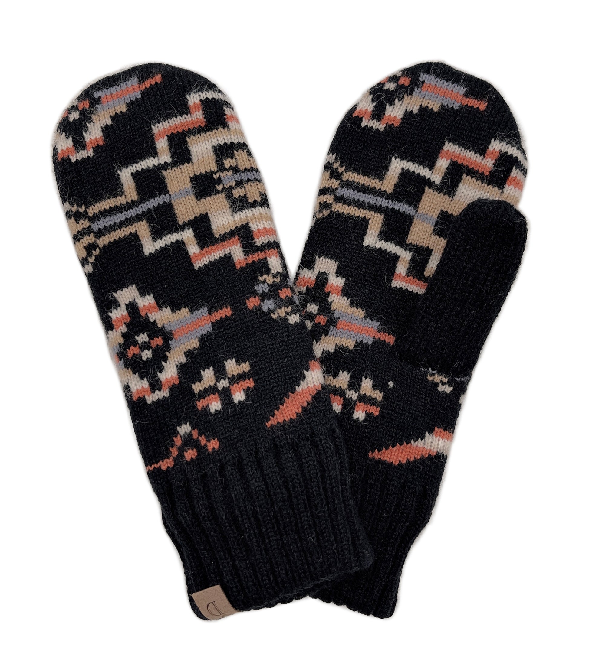 Shop for KW Fashion Aztec Mittens With Ribbed Cuff at doeverythinginloveny.com wholesale fashion accessories