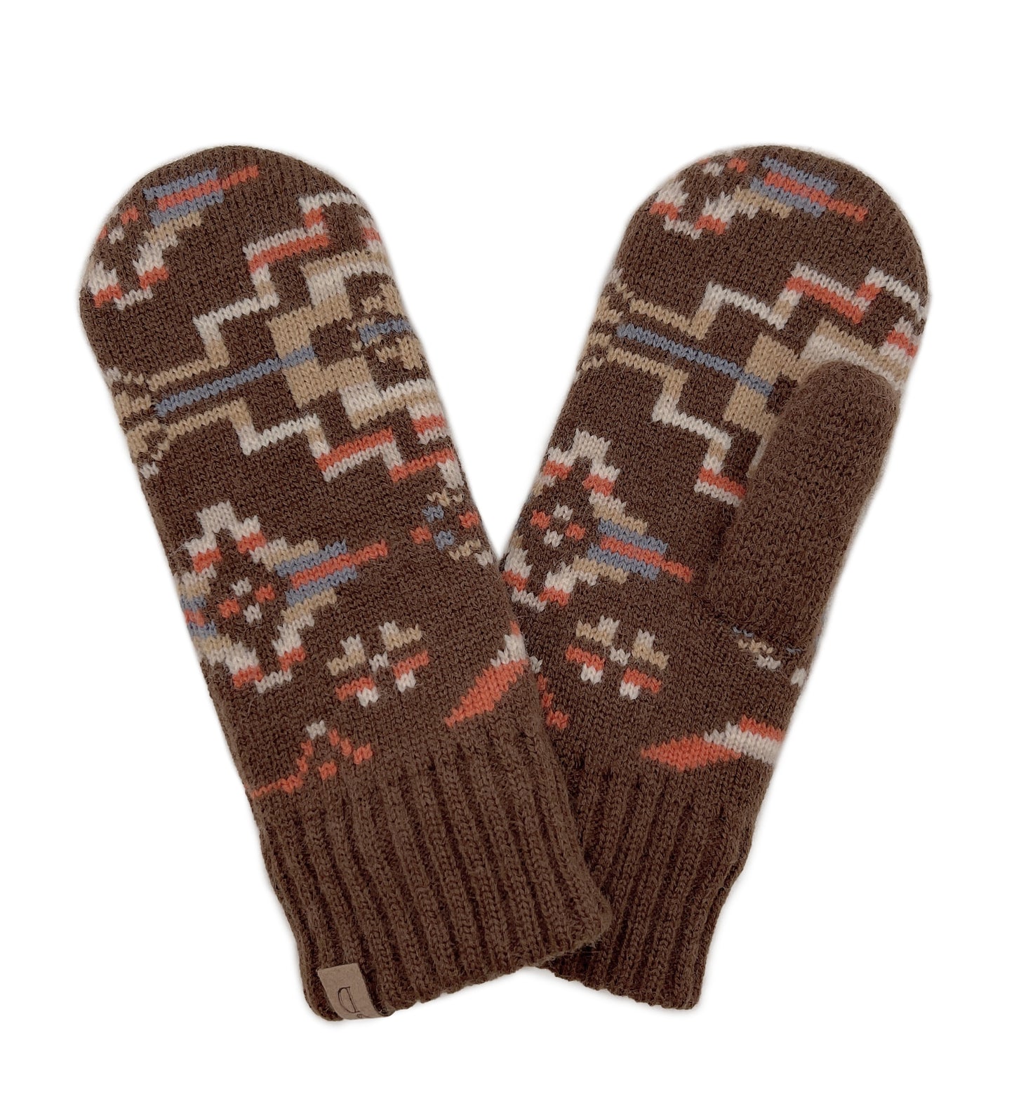 Shop for KW Fashion Aztec Mittens With Ribbed Cuff at doeverythinginloveny.com wholesale fashion accessories