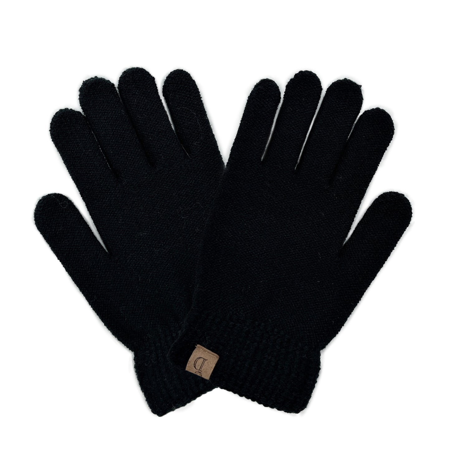 Solid Knit Touch Gloves