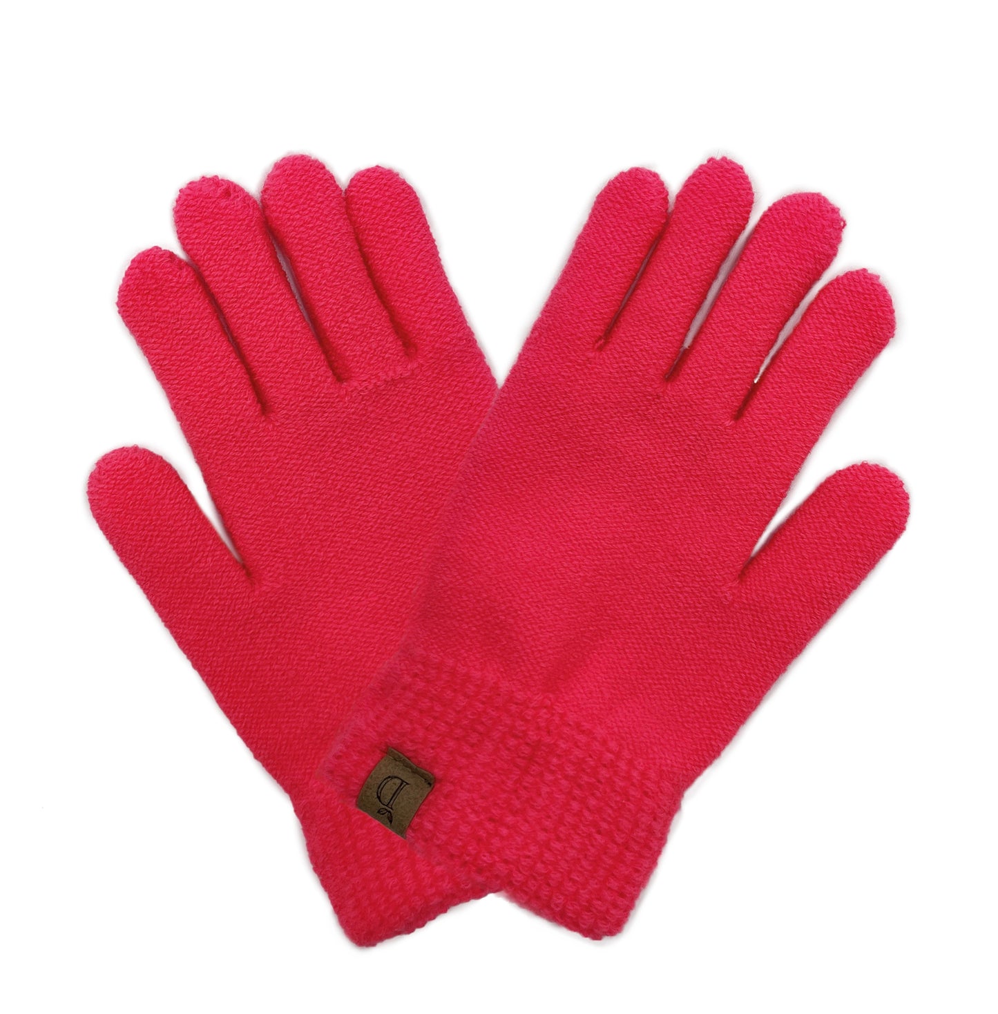 Solid Knit Touch Gloves