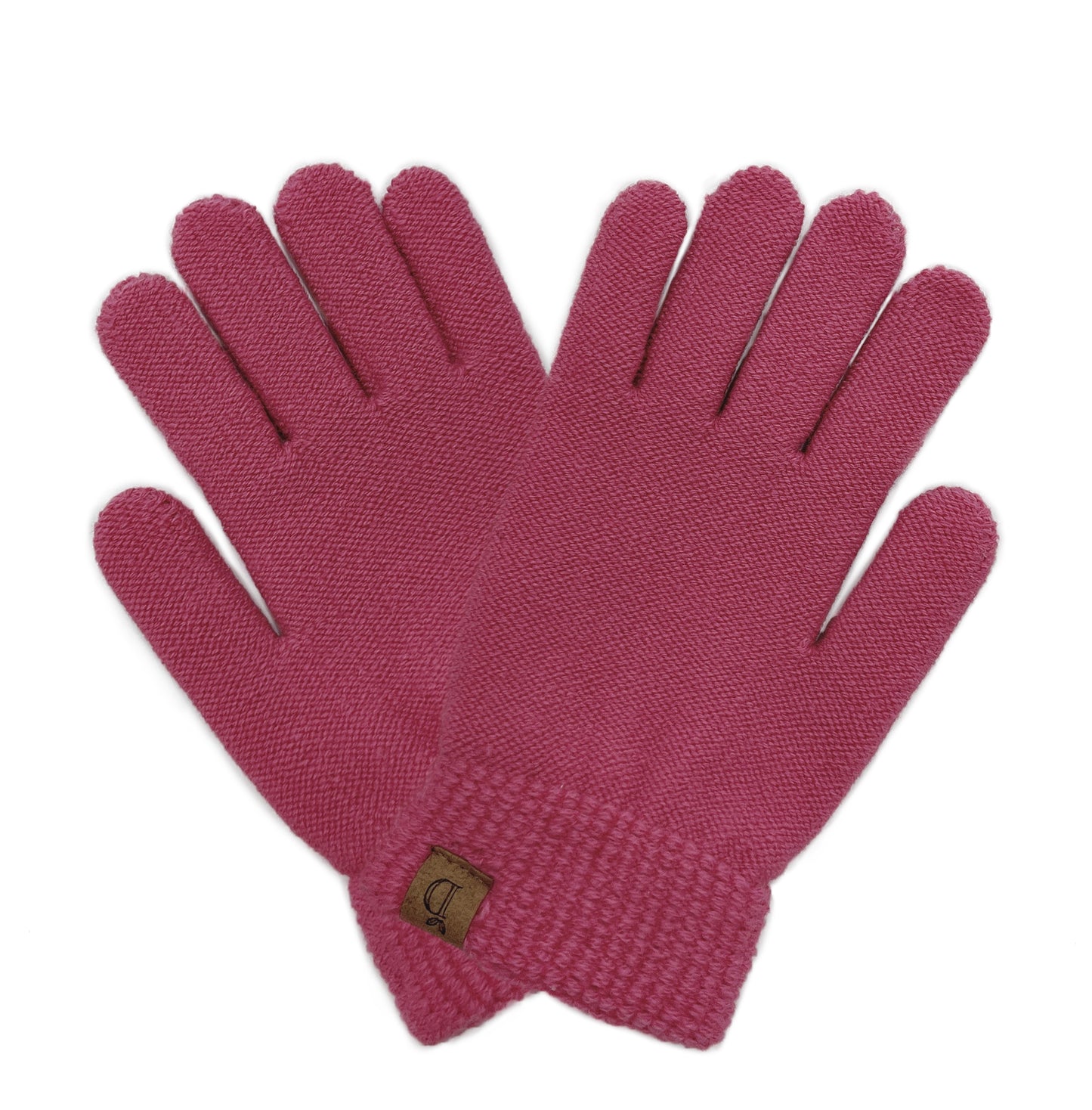 Solid Knit Touch Gloves