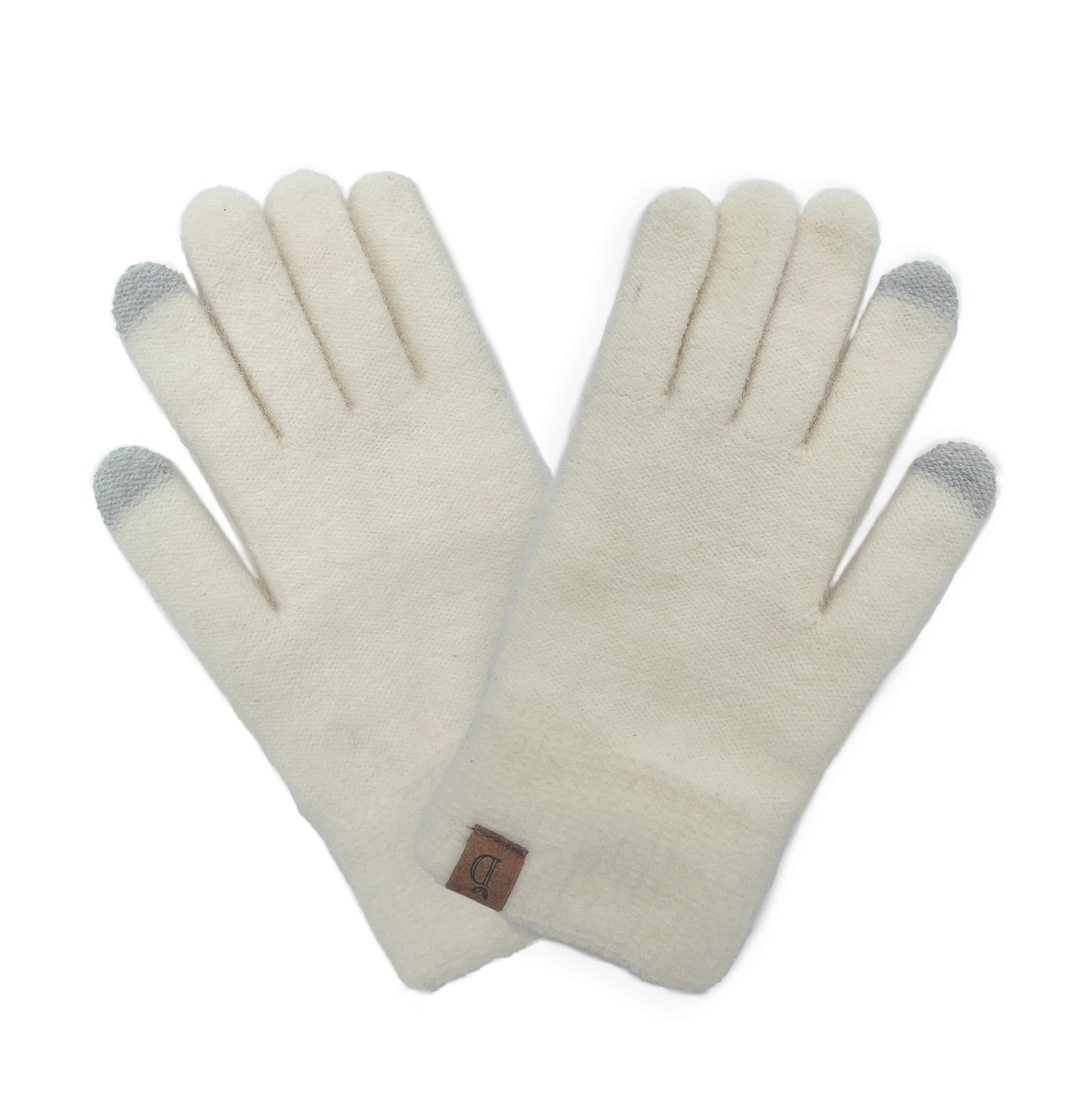 Solid Knit Touch Gloves