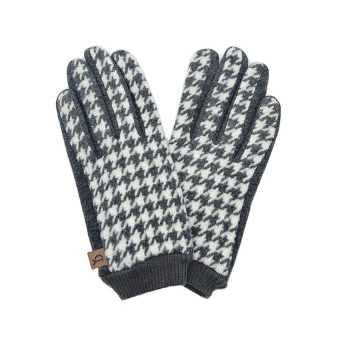 Houndstooth Touch Gloves