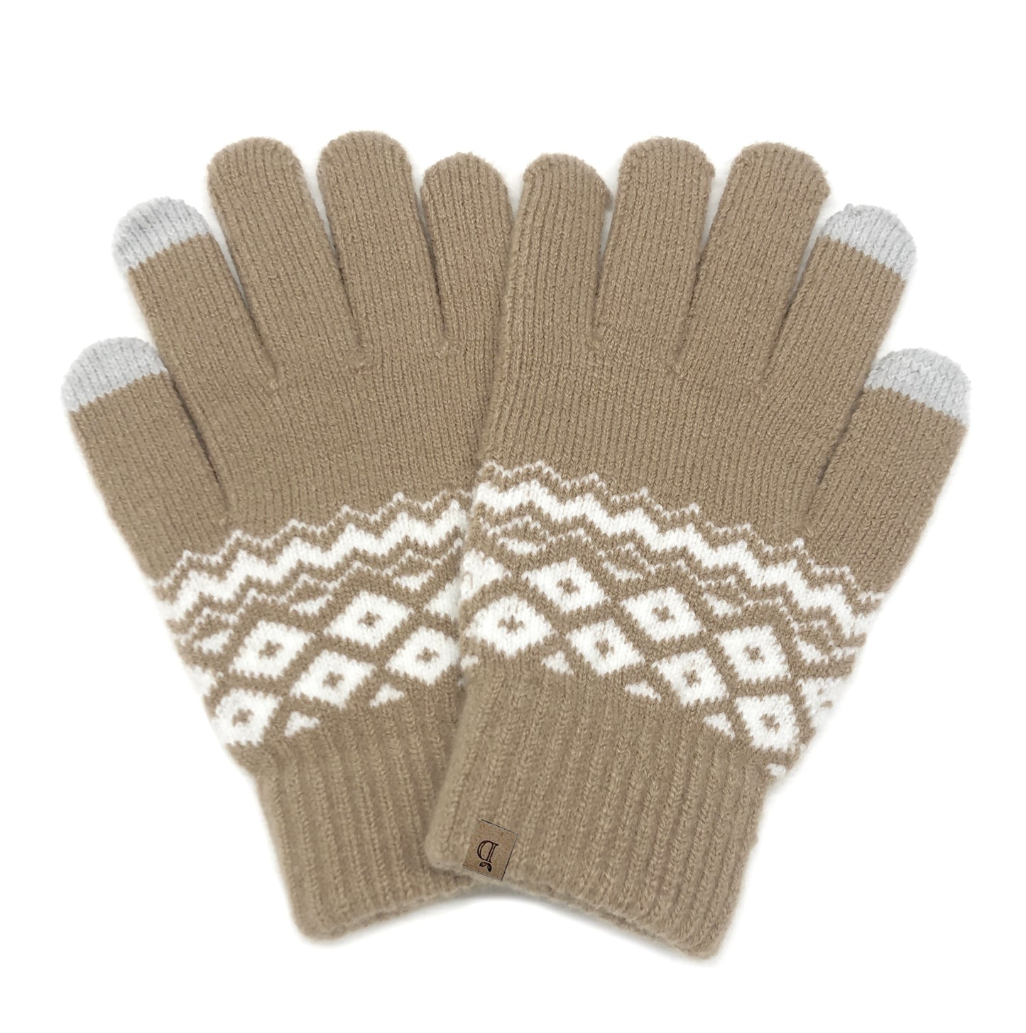 Geometric Patterned Touch Gloves