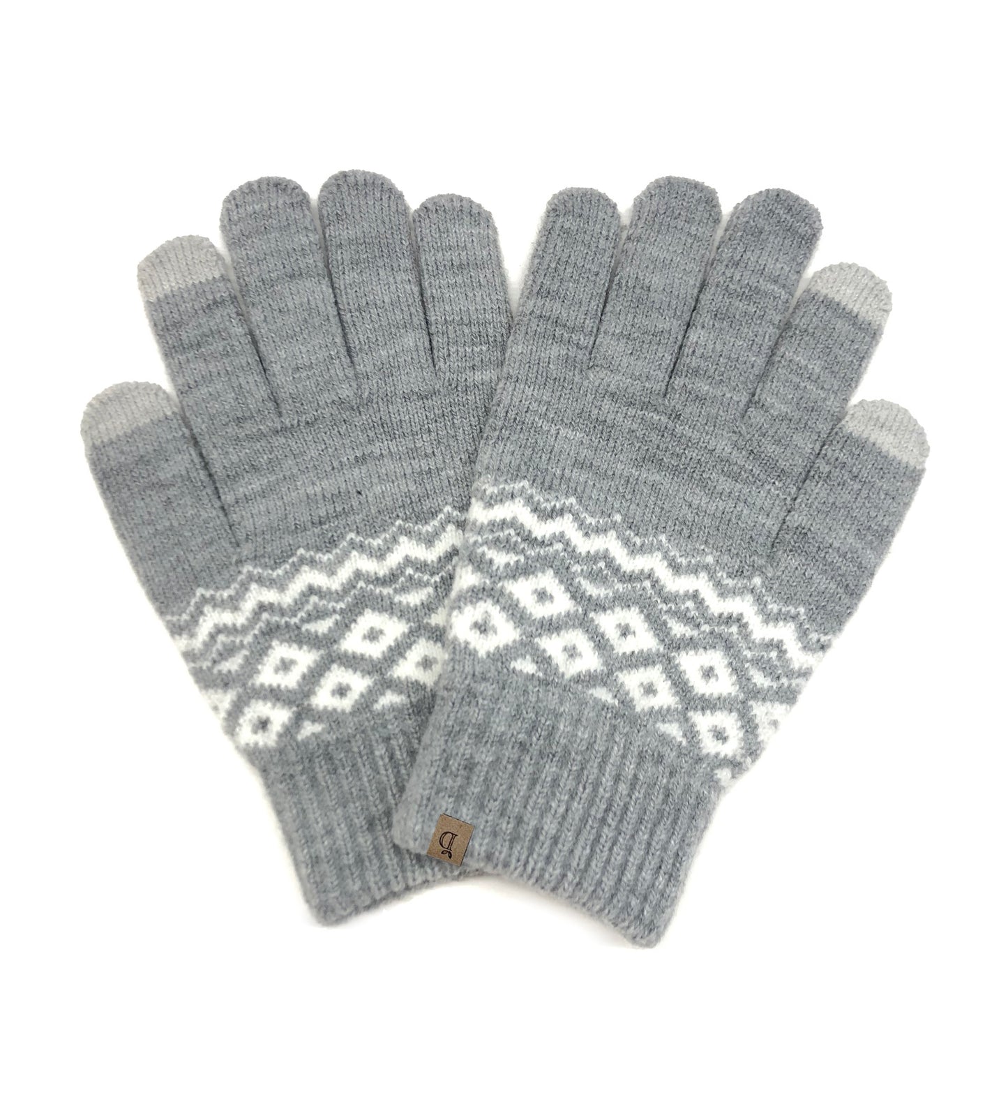 Geometric Patterned Touch Gloves