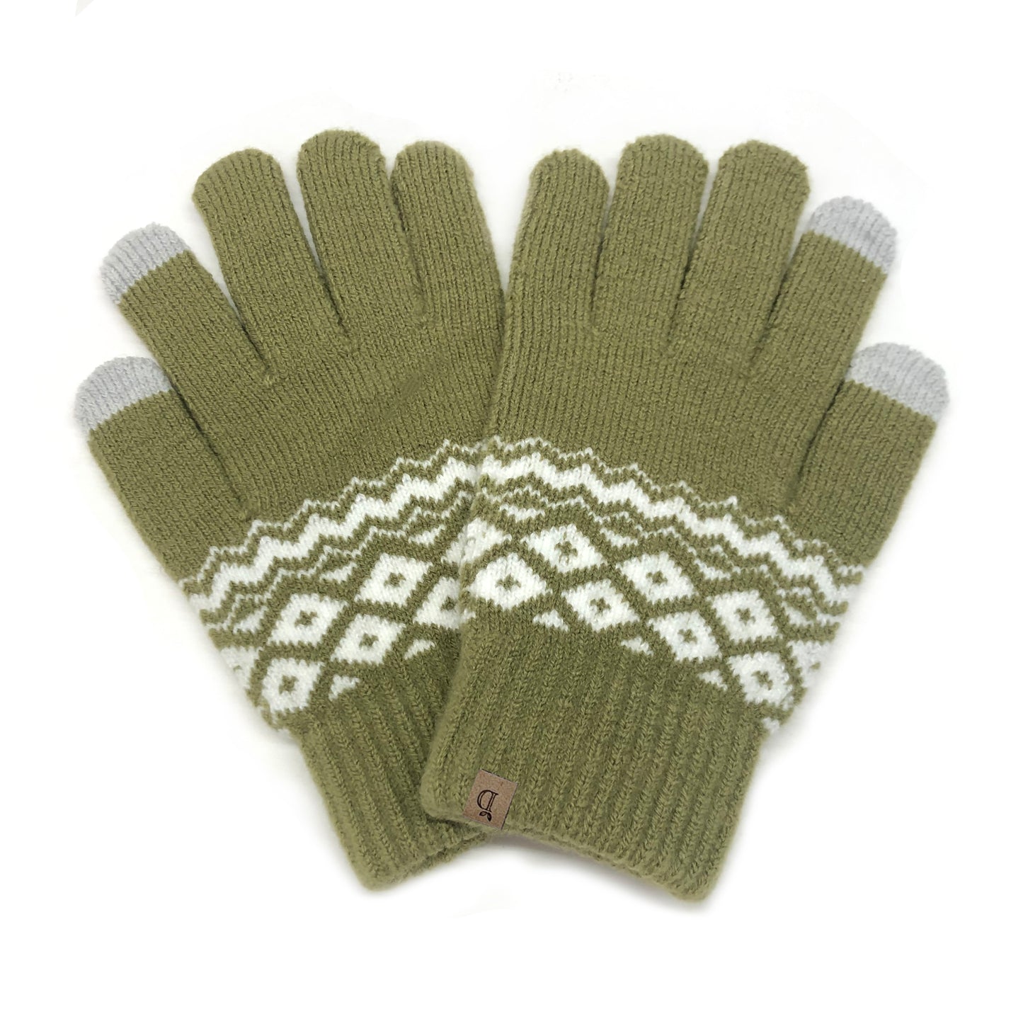 Geometric Patterned Touch Gloves