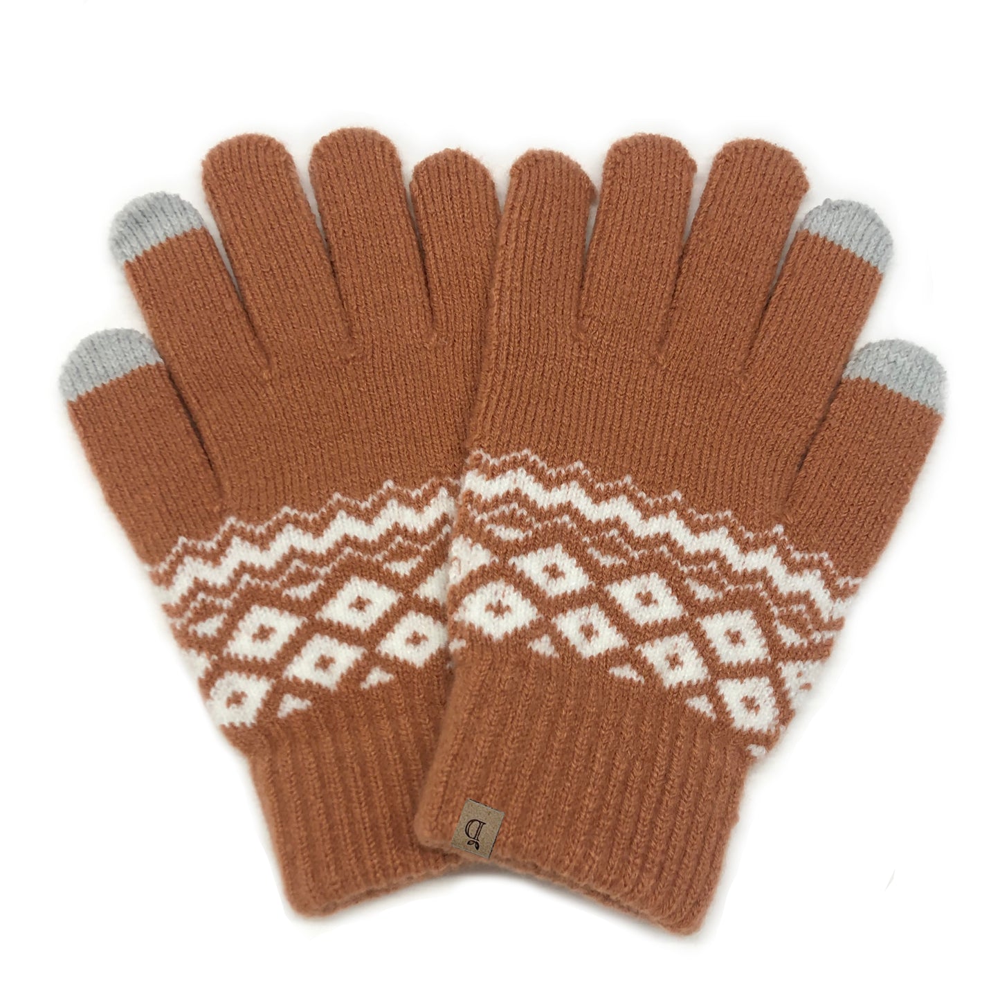 Geometric Patterned Touch Gloves