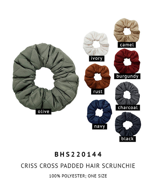 Criss Cross Padded Hair Scrunchie