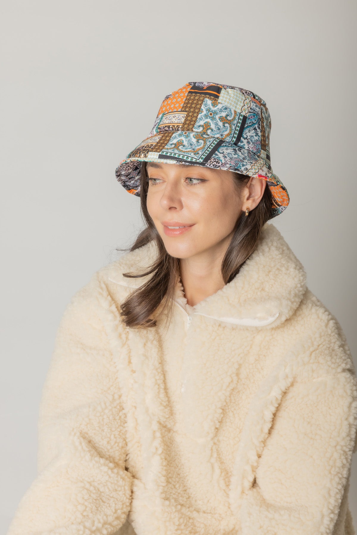 Mix Print Patch Bucket Hat