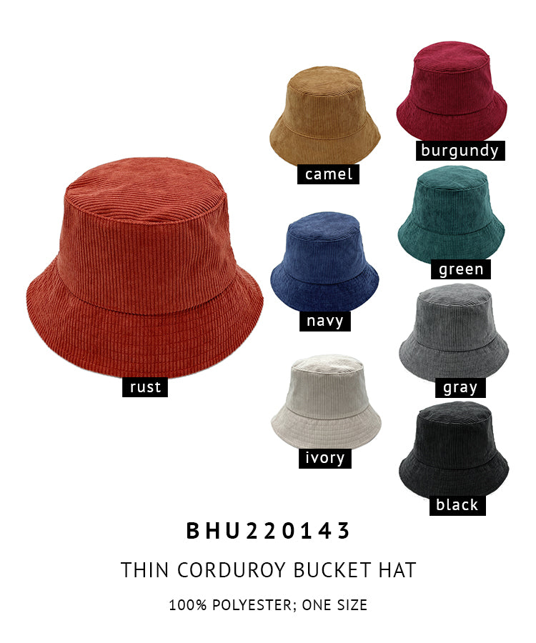 Thin Corduroy Bucket Hat