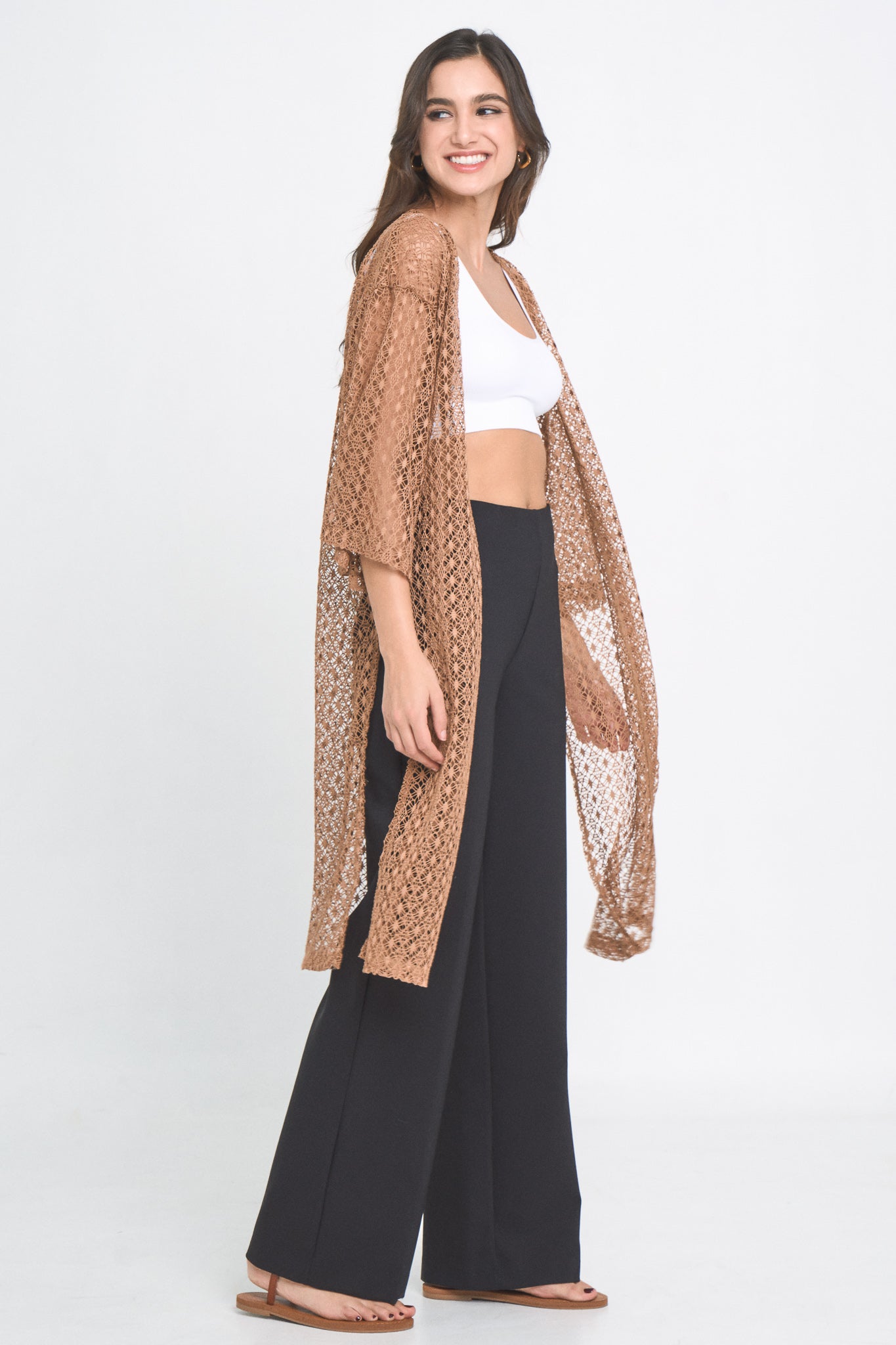 Long Mesh Cardigan