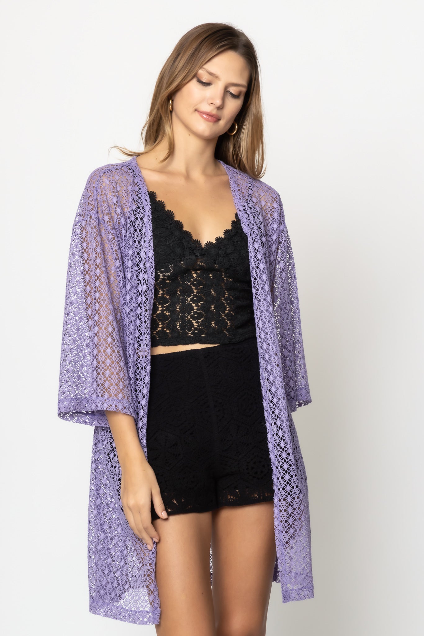 Long Mesh Cardigan