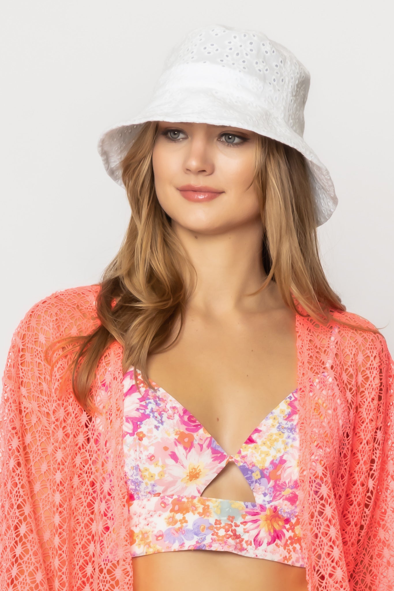 Eyelet Bucket Hat