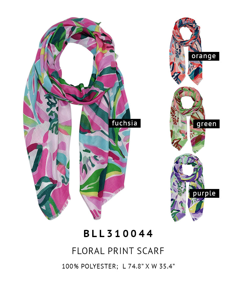 Floral Print Scarf