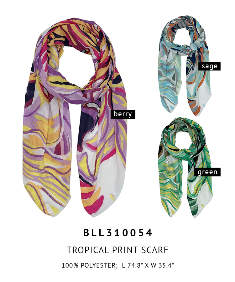 Tropical Print Scarf