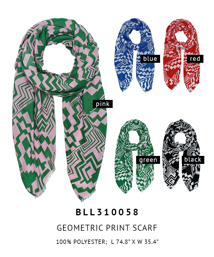 Geometric Print Scarf