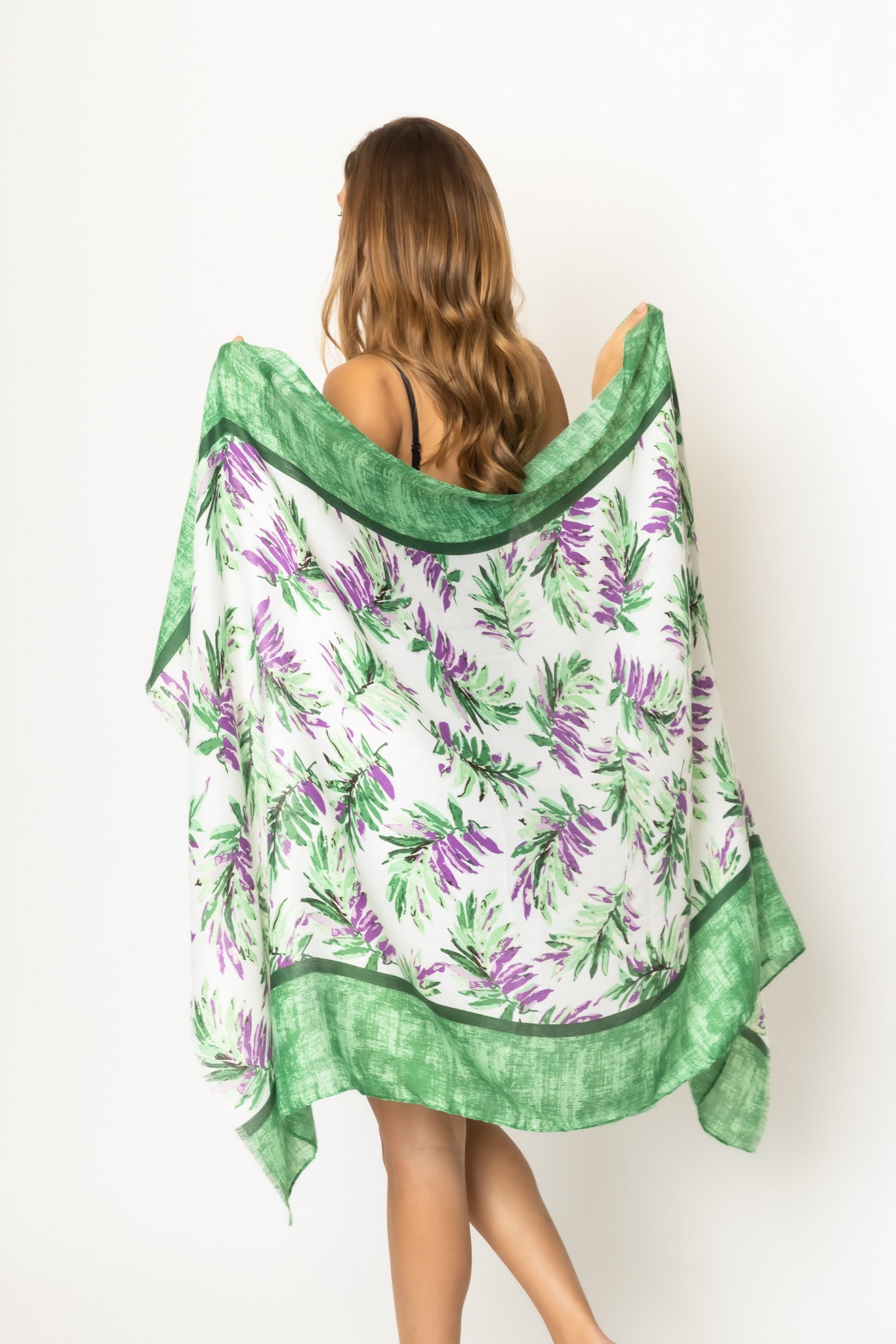 Palm Leaf Print Scarf