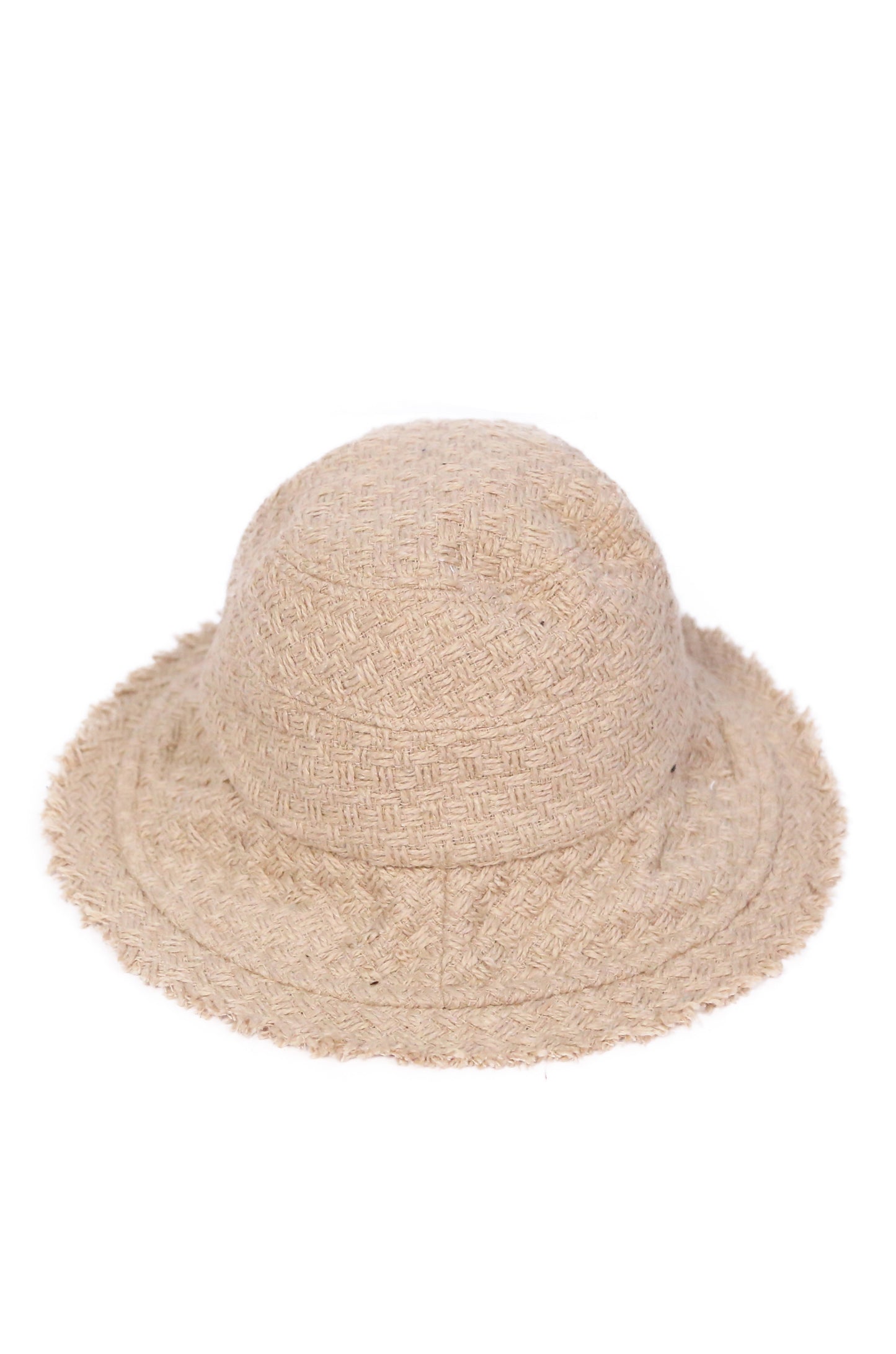 Frayed Edge Woven Bucket Hat