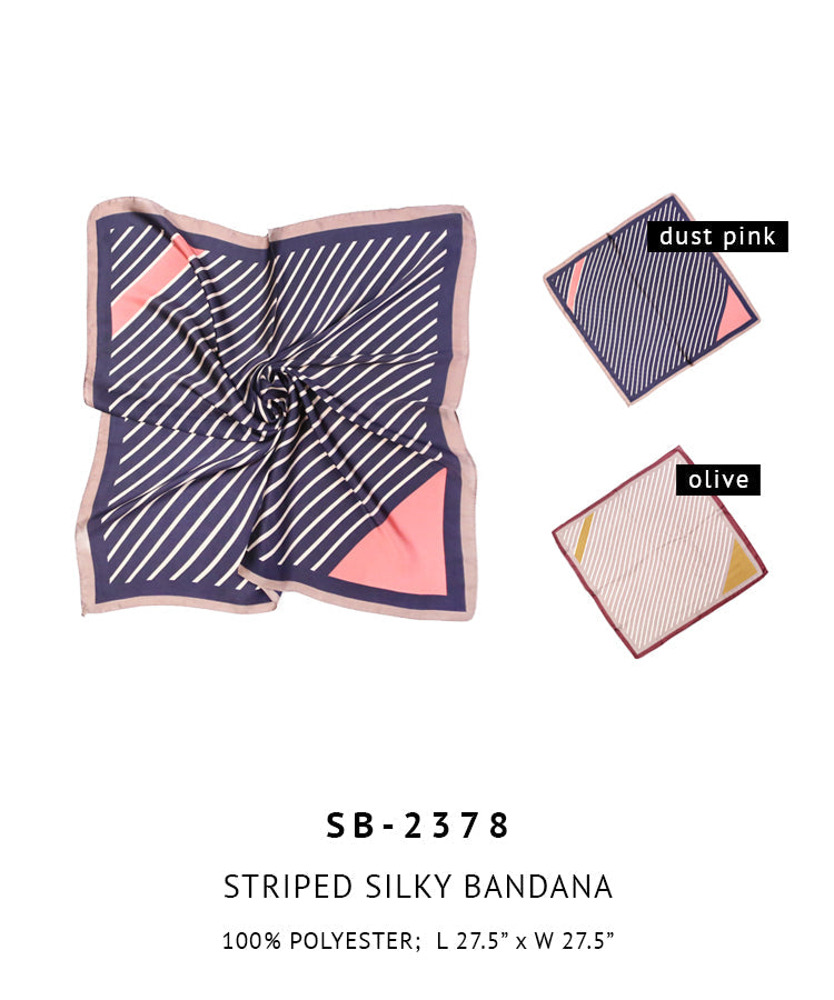 Striped Silky Bandana