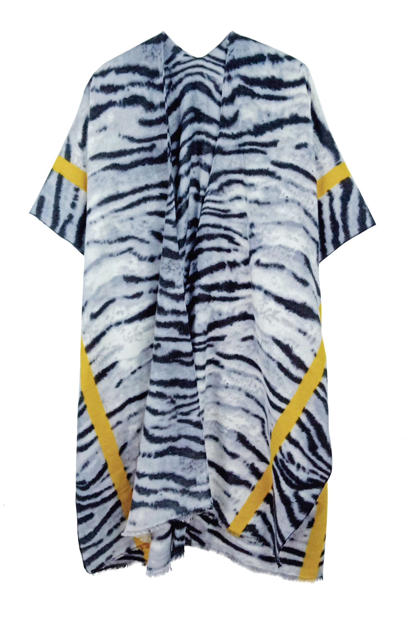 Shop for KW Fashion Border Stripe Tiger Cozy Kimono at doeverythinginloveny.com wholesale fashion accessories