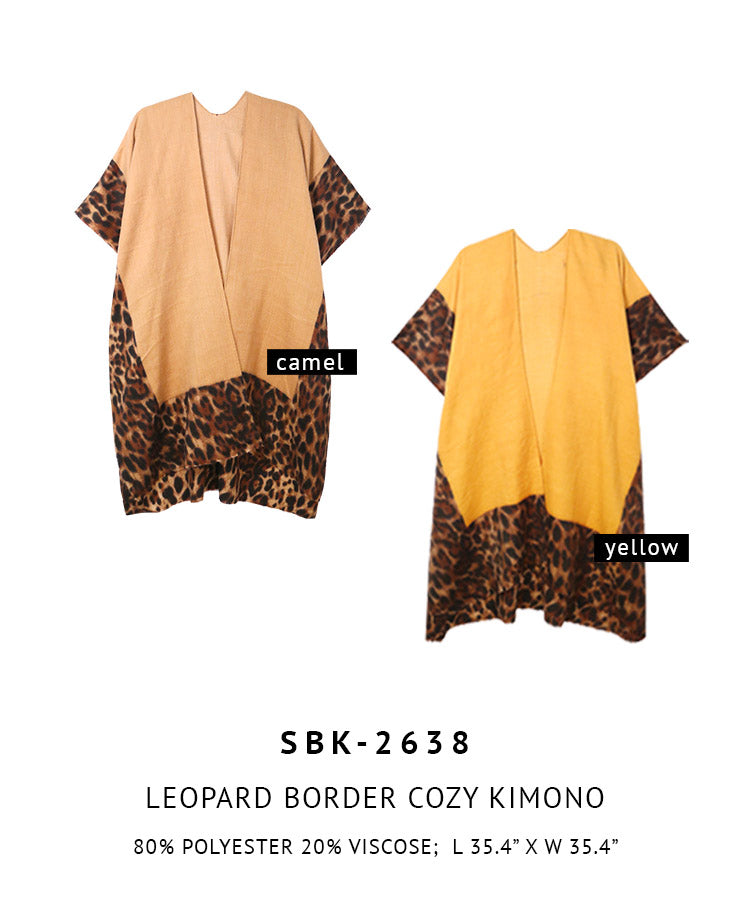 Leopard Border Cozy Kimono