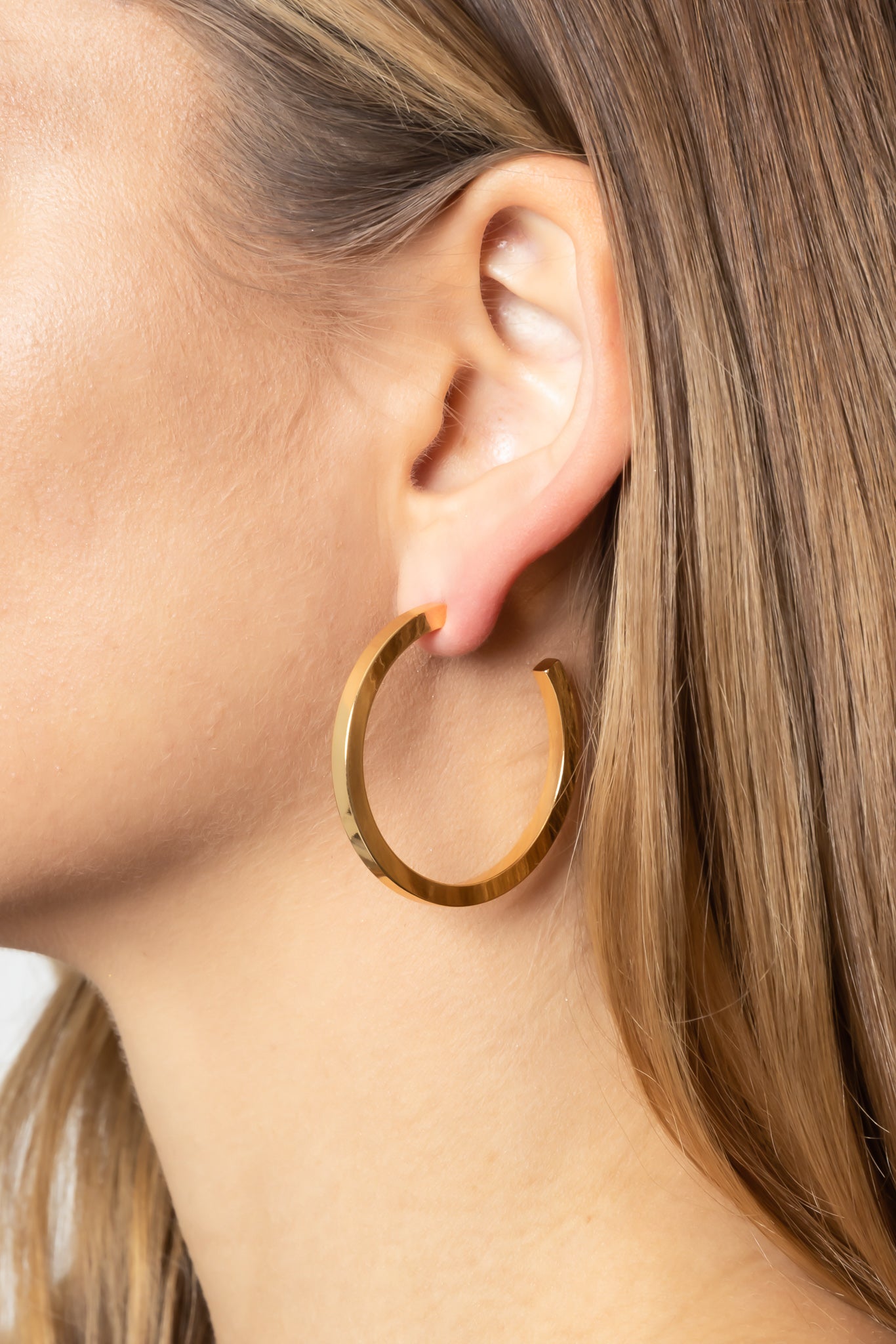 14K Gold Dipped Post Hoop