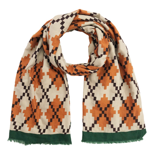 Shop for KW Fashion Big Pixel Argyle Print Scarf at doeverythinginloveny.com wholesale fashion accessories