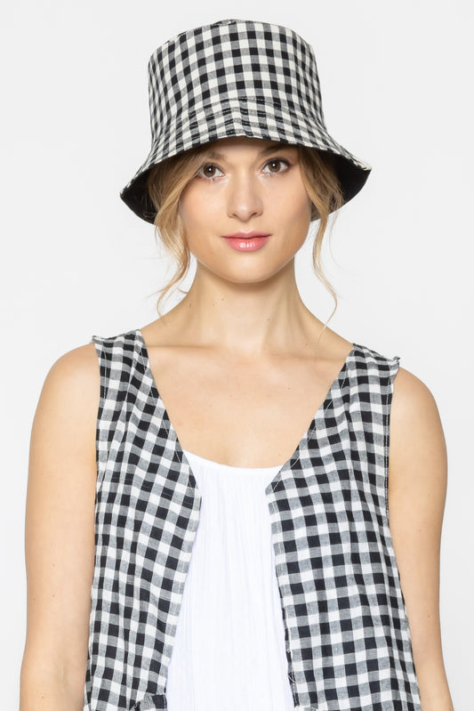 Reversible Gingham Bucket Hat