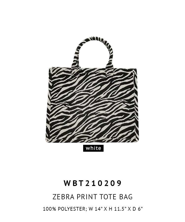 Zebra Print Tote Bag