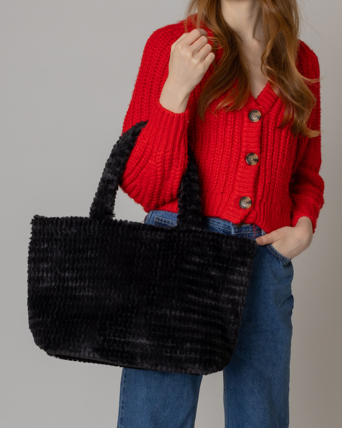 Shop for KW Fashion Fuzzy Fur Tote Bag at doeverythinginloveny.com wholesale fashion accessories