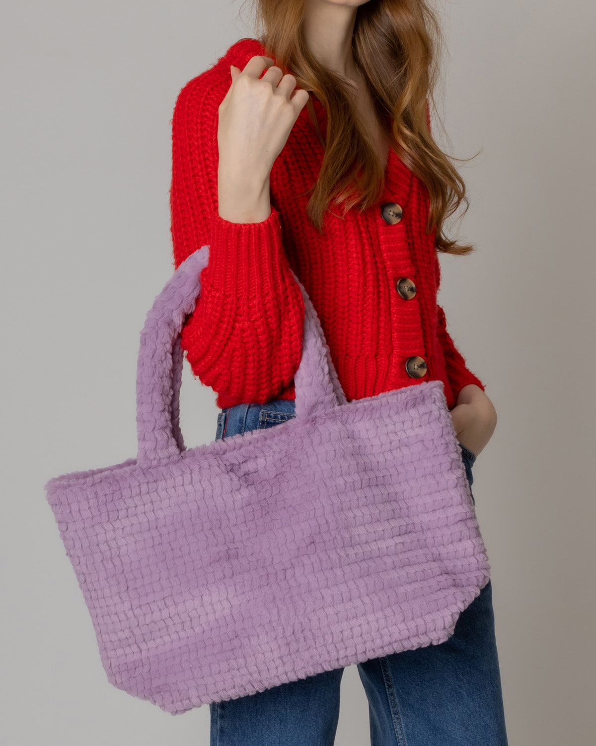 Shop for KW Fashion Fuzzy Fur Tote Bag at doeverythinginloveny.com wholesale fashion accessories