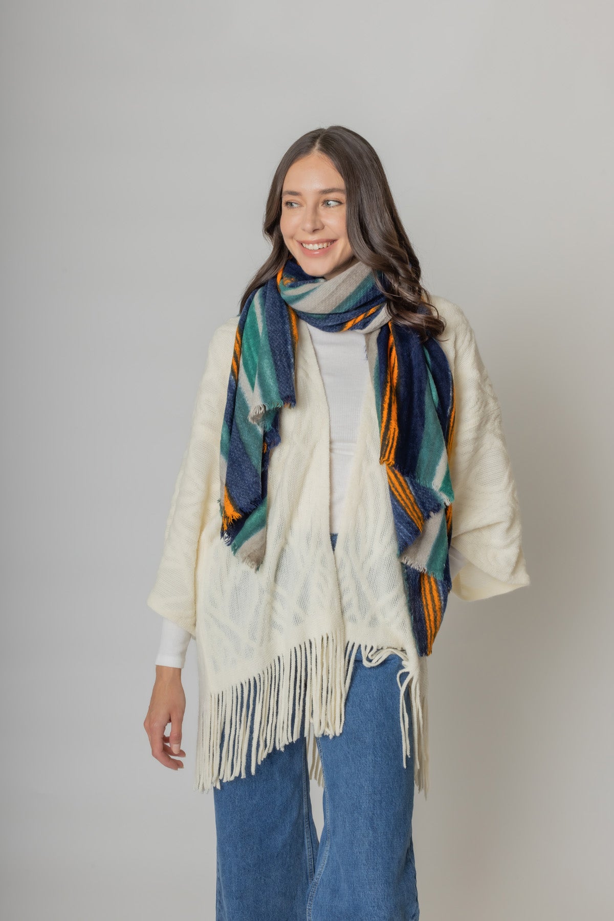 Multi Color Striped Scarf