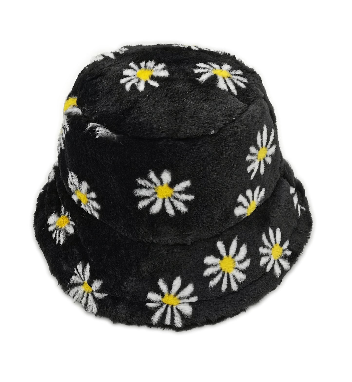 Floral Faux Fur Bucket Hat