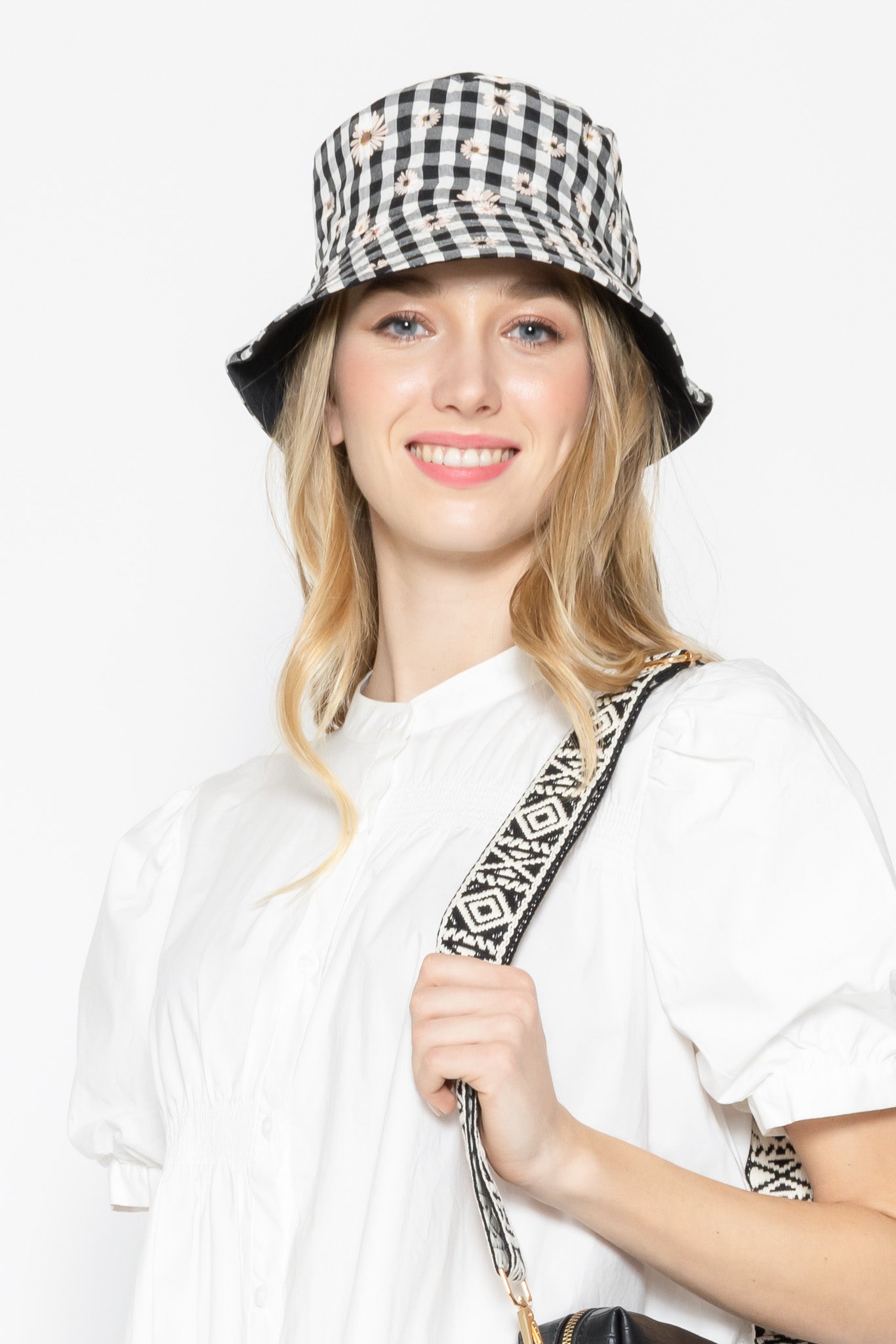 Reversible Flower Gingham Bucket Hat – Do Everything In Love