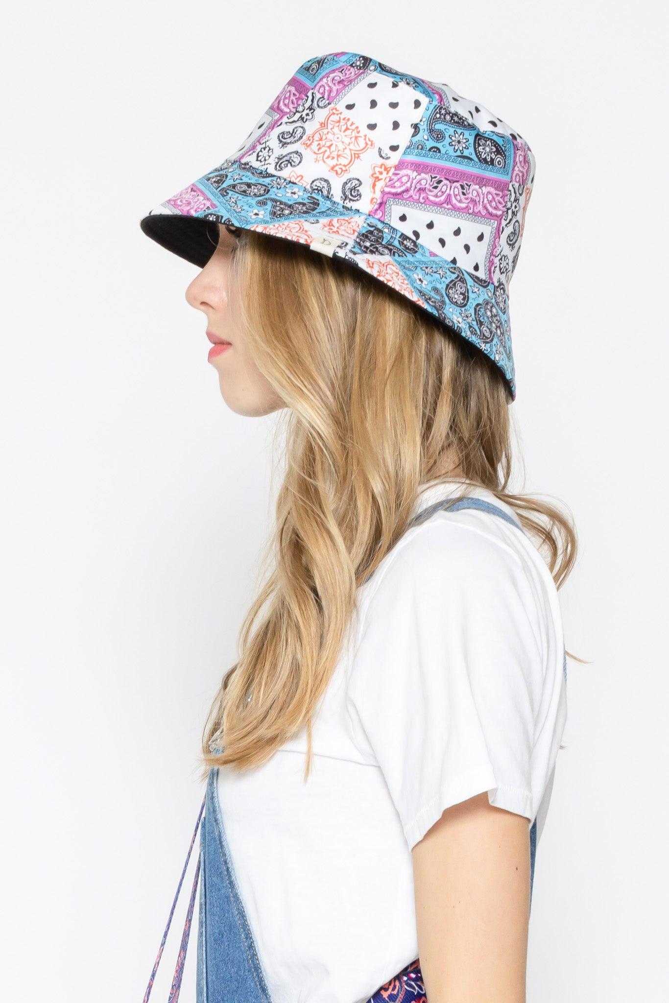 Reversible Multi Color Paisley Bucket Hat