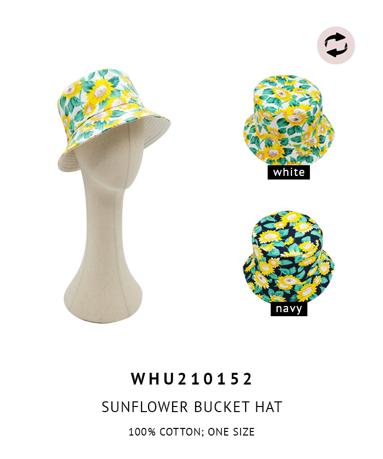 Reversible Sunflower Bucket Hat