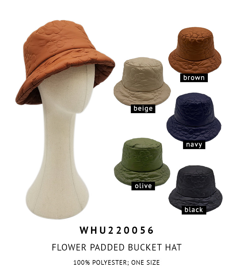 Flower Padded Bucket Hat