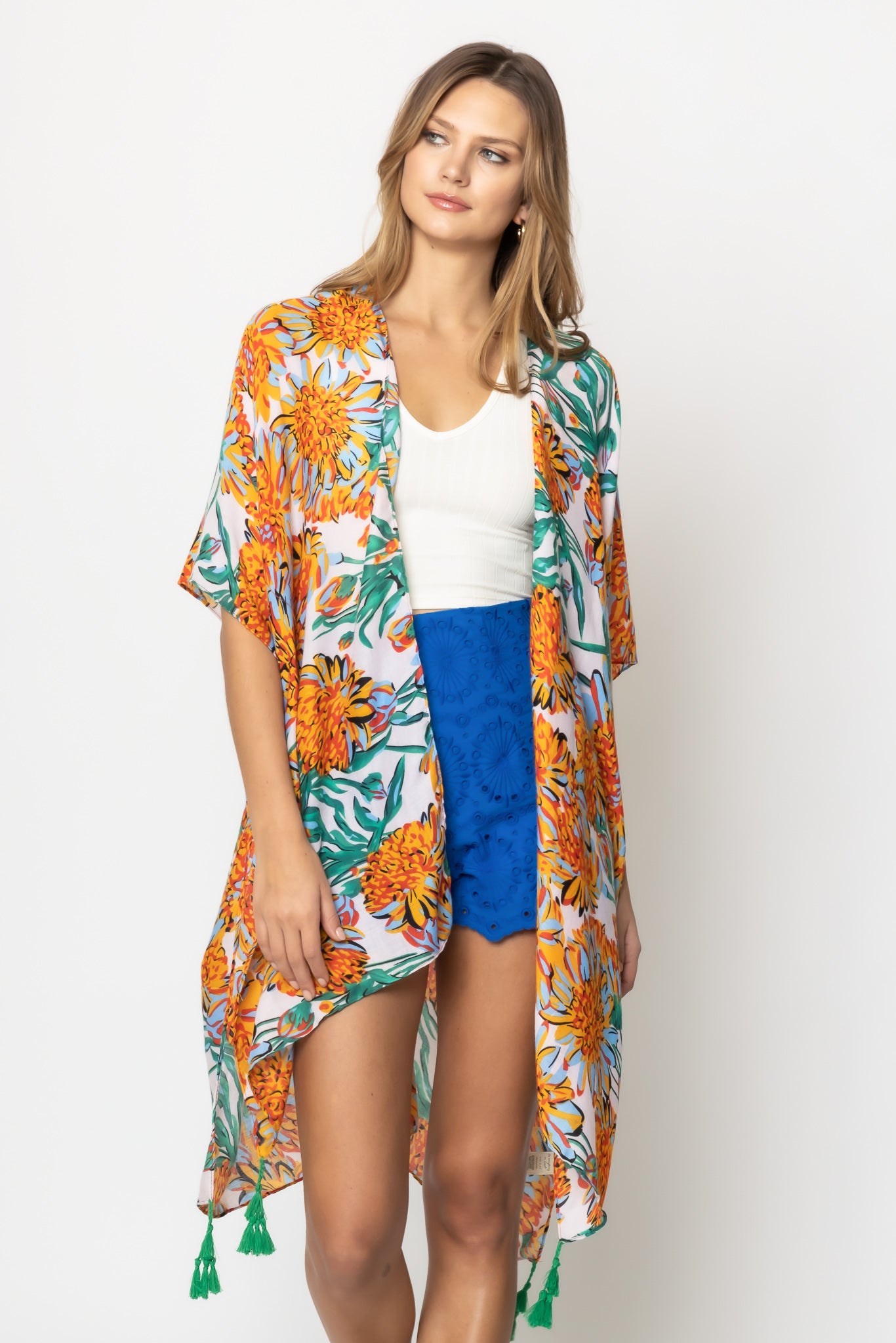 Floral Print Kimono