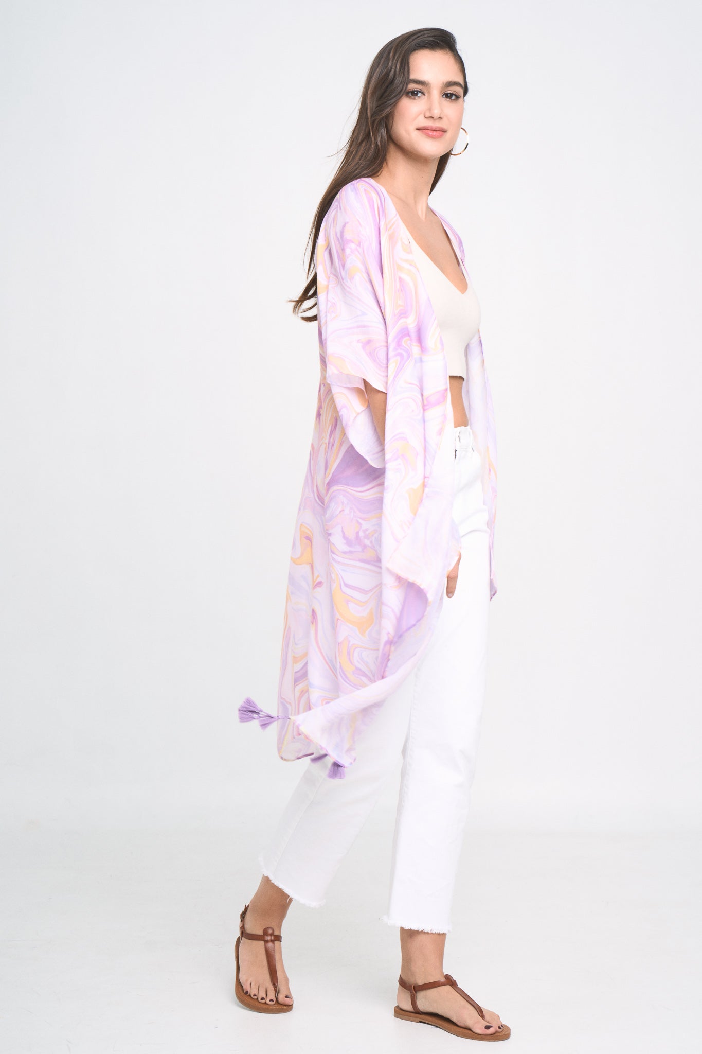 Swirl Print Kimono