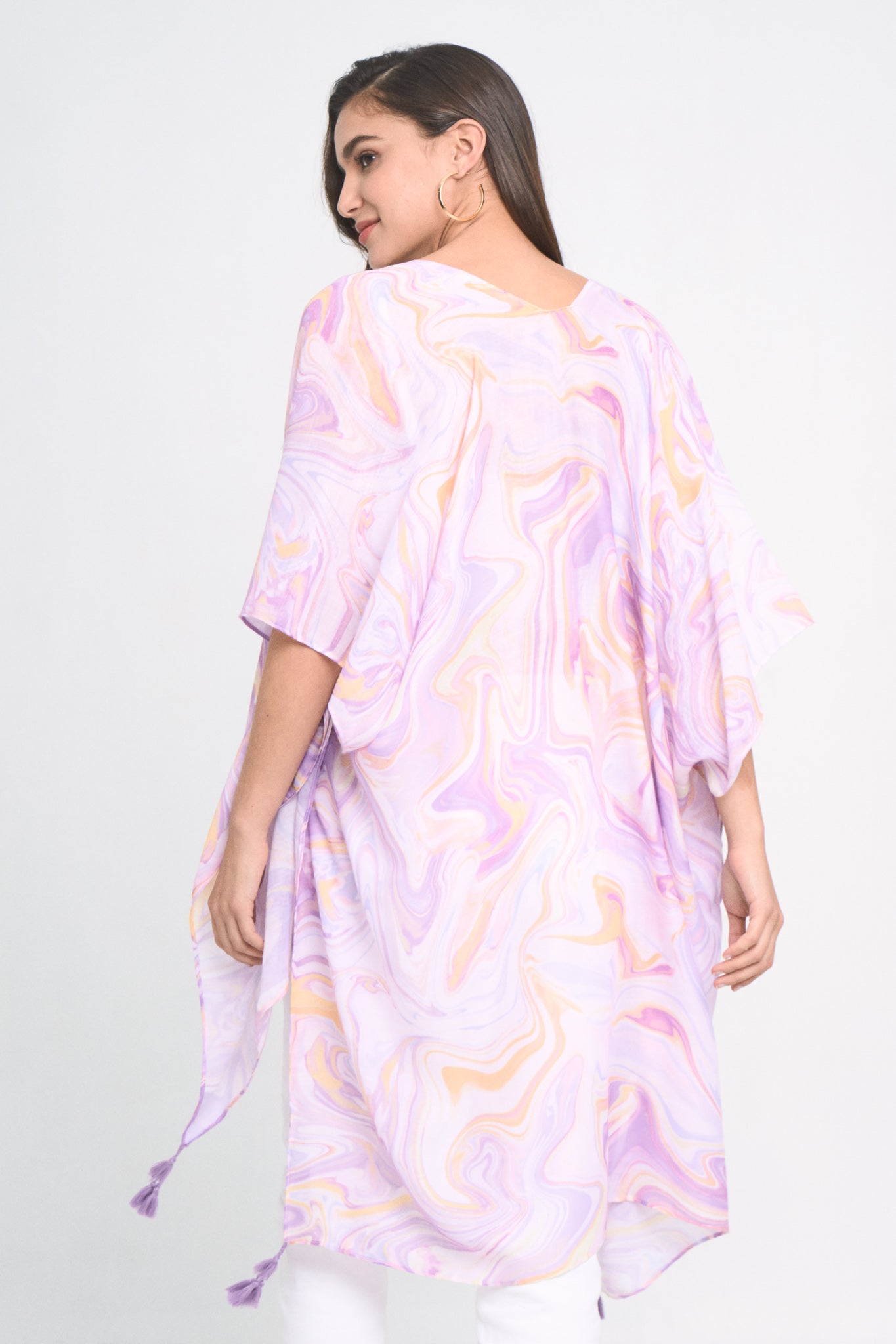 Swirl Print Kimono