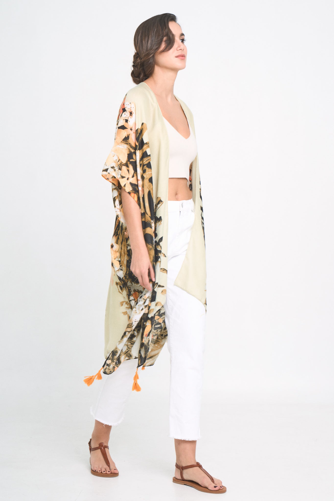 Floral Print Kimono